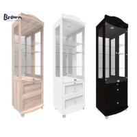 ราคา ตู้โชว์กระจก60ซม.+มีไฟดาวน์ไลท์มี3สี ตู้โชว์ลิ้นชักW60xD48xH202 cm Brownfurniture (15346562898)
