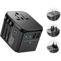 ราคา Universal Travel Adapter International Plug-European Travel Plug Adapter Worldwide US AUS EU UK Spain Germany Ireland Italy - All-in-one Travel Outlet Power Adapter 3 USB C (50864983109)