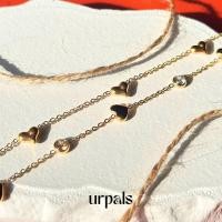 ราคา URPALS สร้อยคอ สร้อยข้อมือ ตัวเรือน Stainless ชุบทอง18K ฝังเพชร CZ เกรด AAA สุดน่ารัก ใช้งานได้นาน (42852558736)