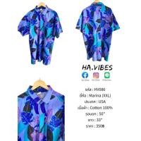 ราคา เสื้อฮาวายมือสอง Marina ของแท้ รหัส hv086 (17785898554)