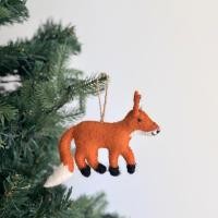 ราคา 【งานเฟลท์】ของตกแต่งวันคริสต์มาส ตุ๊กตาใยขนแกะ หมาจิ้งจอก / Felt Ornament - Fox (22188030471)