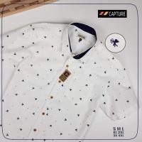 ราคา เสื้อเชิ้ตแขนสั้น คอปก ผ้า Oxford ลายคิวปิด สีขาว มีไซส์ S-4XL (4661447650)