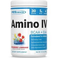 ราคา PEScience Amino IV BCAA & EAA Powder, Essential Amino Acids, Taurine, Electrolytes for Hydration and Muscle Recovery, Sugar Free for Men & Women, Post Workout - Strawberry Lemonade (48663123278)