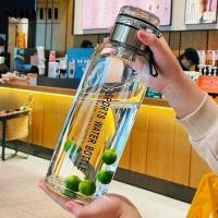 ราคา SOOTH ถ้วยแก้ว,พร้อมฝาปิด 750ml/1000ml ขวดน้ําแก้วความจุขนาดใหญ่, Drinkware โปร่งใส Leakproof พร้อมที่จับนมถ้วยน้ําผลไม้ Home Office (40782397640)