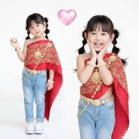 ราคา ชุดไทยเด็ก สไบลายไทยเด็กเล็ก เด็กโต ผู้ใหญ่ ฮิตติดกระแส ใส่คู่กับกางเกงยีนส์ สวยหวานมากคะ♥️ (20647862030)