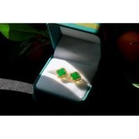 ราคา ต่างหูหยกเขียวจักรพรรดิ โบโคลเวอร์ ตัวเรือนทองคำแท้ 18K ล้อมเพชรแท้ (41281733122)