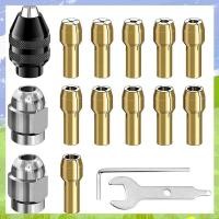 ราคา 16 ชิ้นเจาะ Chuck Collet ชุด, 1/32 ถึง 1/8 นิ้วเจาะ Chuck Collet ชุด 11 ชิ้นทองเหลือง Collet, 3 ชิ้น Chuck, 2 ชิ้นประแจ (42209216659)