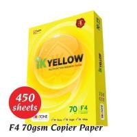 ราคา กระดาษถ่ายเอกสาร F4 70gsm 450 แผ่น | กระดาษโฟโต้สเตต F4 | F4 IK สีเหลือง | กระดาษ F4 | 复การพิมพ์纸 (51507006784)