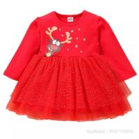 ราคา ️ ️ TUTU SKIRT DRESS LONG SLEEVE SOILD DEER (48210469874)