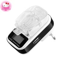 ราคา Alittlesearcer Universal Battery Charger Travel USB Wall Charging พร้อมจอแสดงผล LCD สําหรับโทรศัพท์มือถือกล้อง EN (43431589799)