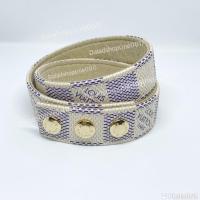 ราคา *มือสอง Lvแท้ 100% ข้อมือ หนัง สองชั้น Louis Vuitton Damier Azur double wrap bracelet : C'est by Celuxe 2008 (16276272235)