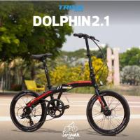 ราคา TRINX Dolphin 2.1 จักรยานพับได้ เฟรมอลูมิเนียม 7 speed ล้อ 20 นิ้ว ดิสน้ำมัน (7610561175)