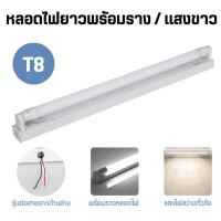 ราคา พร้อมส่งหลอดไฟพร้อมราง 20W/40W หลอดไฟLED T8 ชุดหลอดไฟสำเร็จรูป 60/120CM หลอดประหยัดไฟ แสงสีขาว (26669866583)