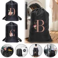 ราคา กระเป๋าเป้สะพายหลังถุงซักผ้าพับได้ขนาดใหญ่กระเป๋าเป้สะพายหลังซักรีดสายรัดปิดสีโรสโกลด์พิมพ์ (54605829979)