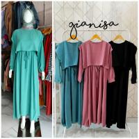 ราคา จินิซา | AQILA DRESS / CRINKLE AIRFLOW MATERIAL / 2 IN 1 DRESS / DRESS + VEST / PLAIN DRESS / DRAWSTRING (27066079178)