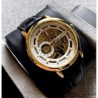 ราคา นาฬิกาไขลาน โชว์กลไก สีทอง vintage Watch (24069423668)