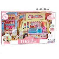 ราคา รถขายอาหาร ตุ๊กตากระต่าย Bay dreamy Dessert car ตัวรถเปิดเป็น Truck food ได้ มีกระต่าย 2 ตัว ของเล่นเด็ก No.6622 (25755657216)