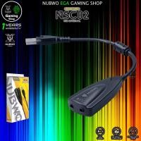 ราคา GAMING NUBWO NSC02 USB EXTERNAL SOUND CARD VIRTUAL 7.1 STEREO USB SOUND สายยาว 20cm. (25888260700)