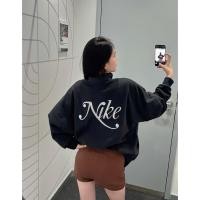 ราคา Wenwen ของแท้ Nike Nike ผู้หญิงขนแกะเสื้อแจ็คเก็ตสบายสบายๆกีฬาเสื้อสเวตเตอร์ถัก HQ7977-010 (28395072760)