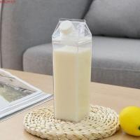 ราคา MAURICE กล่องนมนํากลับมาใช้ใหม่ได้ 500ml/1000ml แบบพกพาพลาสติกใส BPA ฟรีอุปกรณ์ครัวบ้านกล่องน้ําผลไม้ (44231609109)