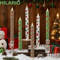 ราคา HILARIO เทียน LED 6 ชิ้น,|แวววาว เทียนอิเล็กทรอนิกส์เปลวไฟเหมือนจริง, ไฟตกแต่งคริสต์มาส|สีรีโมทคอนโทรลรีโมทคอนโทรลเทียนตกแต่งวันหยุด (47212513527)