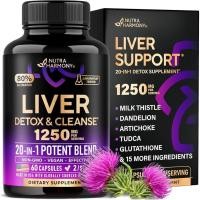 ราคา Liver Cleanse Detox & Repair - Milk Thistle | Dandelion | Artichoke | TUDCA | Glutathione & NAC - Effective Liver Health Supplement | 80% Silymarin - Laboratory Tested, Vegan - Made in USA 60 Capsules