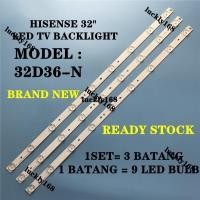 ราคา 32D36-N HISENSE 32" LED TV BACKLIGHT(LAMP TV) HISENSE 32 INCH LED TV 32D36 Hisense-32-JHD315DH-E11-3X9-3030C-9SIP (52562274901)