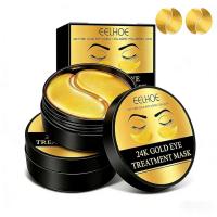 ราคา 120 ชิ้น 24K Gold Under Eye Patch, 60 คู่ Under Eye Masks, Gel Eye Pads สกินแคร์, Puffy Eyes and Dark Circles – Collagen Infused Hydrogel Eye Mask for Anti Aging, Skincare Treat (45313137046)