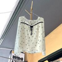 ราคา เสื้อชีฟองลายดอกไม้สีครีมอ่อนมือสอง (26487557556)