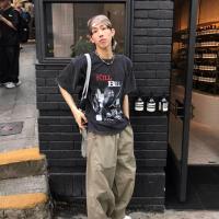 ราคา Wash Kill Bill Bill Movie T-Shirt Vine Retro Distressed Short Wide Pure Cotton cleanfit Short Sleeve ins (40031196468)