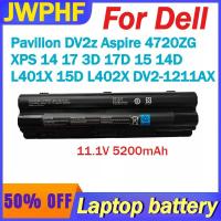 ราคา 11.1V 5200mAh JWPHF แบตเตอรี่แล็ปท็อปสําหรับ Dell XPS 14 17 3D 17D 15 14D L401X 15D L402X DV2-1211AX Pavilion DV2z Aspire 4720ZG (52410490587)