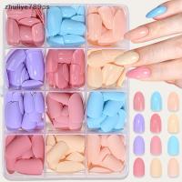 ราคา Zhuliye789ps] กดบนเล็บ 288 ชิ้นต่อกล่อง Dopamine สีครีม Glossy Mid Almond เล็บปลอมของขวัญที่สมบูรณ์แบบสําหรับแฟนลูกสาวใหม่ (57965117357)