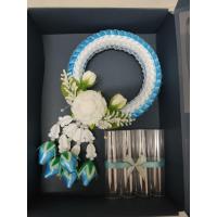 ราคา พวงมาลัยริบบิ้น พวงมาลัยวันแม่ พร้อมกล่อง (56114349239)