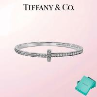 ราคา Tiffany Luxury Casual Jewelry Accessories (รวมกล่องบรรจุภัณฑ์) - High-qlity Luxury T1 สร้อยข้อมือบานพับสไตล์แคบ 18K (47314695938)