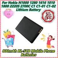 ราคา 800mAh BL-5CB แบตเตอรี่โทรศัพท์มือถือสําหรับ Nokia N1000 1280 1616 1010 1800 2220S 2700C C1 C1-01 C1-02 แบตเตอรี่ลิเธียม (45062002953)