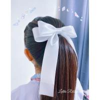 ราคา โบว์สีขาว โบว์นักเรียน โบว์ติดผม รวมหลายแบบให้เลือก เก็บปลายไม่รุ่ยใช้ริบบิ้นเนื้อดี มีกิ๊บสปริงล็อคและหนีบ (18682269287)