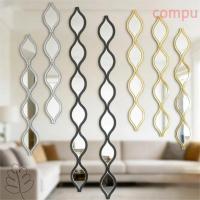 ราคา สติ๊กเกอร์ติดผนังกระจก COMPU, วัสดุอะคริลิค Golden Color Water Drop Mirror Sticker, DIY ที่ถอดออกได้ Self-Adhesive Teardrop Shape Wall Mirror Decal ห้องนอน Wall Decor (55315092080)