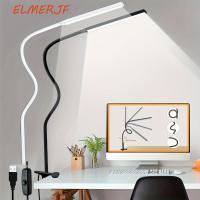ราคา ELMERJF โคมไฟตั้งโต๊ะ LED แบบหนีบ 360°โคมไฟตั้งโต๊ะ นํา แบบปรับได้พับ, อุปกรณ์นักเรียนที่มีความยืดหยุ่นด้วยแคลมป์ไฟอ่านหนังสือขับเคลื่อน ยูเอสบี โฮมออฟฟิศ (46063346376)