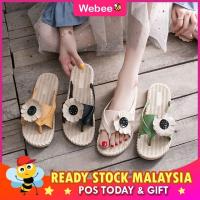 ราคา WEBEE No-2021 รองเท้าแตะผู้หญิง Wanita Flat Kasut Flower Flora Bunga Beach (23443430830)