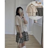 ราคา เสื้อสไตล์ ออลจัง ชุดเซทแขนและกระโปรงอัดพลีทลายสก๊อต (44105942734)