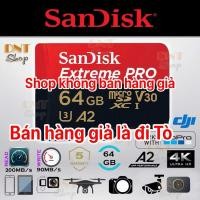 ราคา SanDisk Extreme PRO A2 การ์ดหน่วยความจํา MicroSDXC - 64GB V30 U3 Class 10 UHS-I 200MB/s 170MB/s (SDSQXCU-064G-GN6MA) (43231435482)