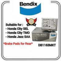 ราคา ผ้าเบรค Bendix DB1163MKT (หลัง) - Honda City SEL/ TMO/ Jazz, Civic SO4 (28309600999)