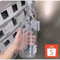 ราคา KORKEN คอร์เก้น ขวดแก้วมีจุกล็อก, แก้วใส, 1 ลิตร (27755569446)