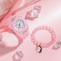 ราคา น่ารักยูนิคอร์นควอตซ์เด็กนาฬิกาดิจิตอลและสร้อยข้อมือลูกปัดชุดสีชมพู 2 ชิ้นของขวัญสําหรับเด็กผู้หญิง (45113432424)