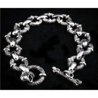 ราคา สร้อยข้อมือหัวกะโหลกเงินแท้ห่วงกลม (5331428584)