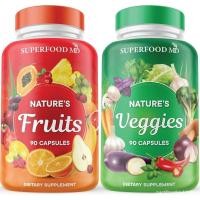 ราคา Superfood MD Fruits & Veggies - อาหารเต็ม Superfoods - พร้อม Beta Carotene - ปราศจากถั่วเหลือง- 90 Count (2) (51665179403)