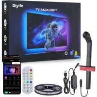 ราคา Diyif 16.4ft TV LED Backlight พร้อมเซ็นเซอร์ AR ซิงค์ทีวี 65-75 นิ้ว [อัพเกรด], แถบแบ็คไลท์สมาร์ททีวี, รีโมทและ APP, การซิงโครไนซ์แบบเรียลไทม์, โหมดฉาก 99+, Musi (49611496652)