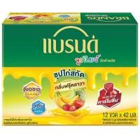 ราคา แบรนด์จูเนียร์ซุปไก่สกัดกลิ่นฟรุ๊ตลาวา 42ซีซี แพค 12 Brands Junior 42cc X12 [หมายเลขบาร์โค้ด 8852001110033] (57612726741)