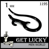 ราคา จิวระเบิดหู จิวขยาย ผู้ชาย/ผู้หญิง GET LUCKY ชุด(1ชิ้น) สีดำ ขนาด3mm จิวหูห่วง จิวหลอก (8916931437)