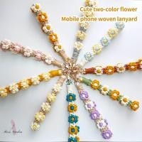 ราคา เชือกเส้นเล็กโทรศัพท์มือถือ ดอกไม้สองสีถักเชือกเส้นเล็ก อิน สไตล์นอร์ดิกของขวัญวันเกิดบริสุทธิ์ทอมือโซ่โทรศัพท์มือถือเดซี่ดอกไม้เชือกถักพวงกุญแจกระเป๋าจี้ของข (25578780284)